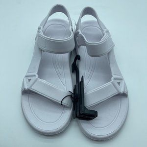 Time and Tru Sandals 10 White Adjustable Straps Foam NWT